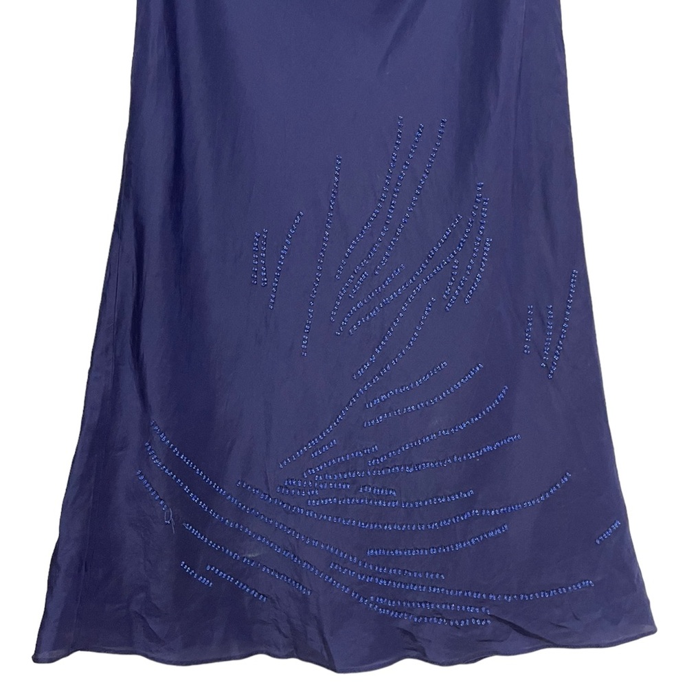 Banana Republic Women’s Navy Blue 100% Silk Skirt Size 2 - Picture 3 of 10